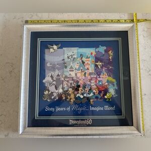 Disney Framed Pin Anniversary Collage in Navy, Light Blue